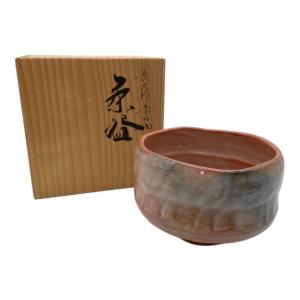 抹茶碗 長次郎作 赤楽 つつみ柿