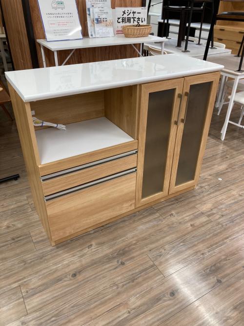 ディーノ キッチンカウンター 191 ナチュラル×ホワイト