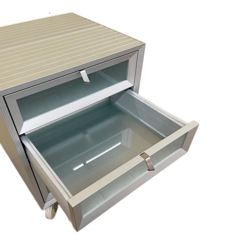 driade (ドリアデ) チェストワゴン PANDRA  43.2×59.2×39.8cm(幅×高さ×奥行) シルバー