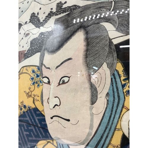 木版画 役者絵 浮世絵 忠臣蔵九段目 其二 加古川本蔵 豊国三代(前名