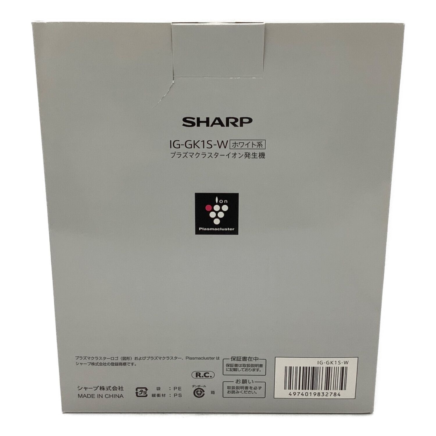 SHARP (シャープ) プラズマクラスターイオン発生機 IG-GK1S-W