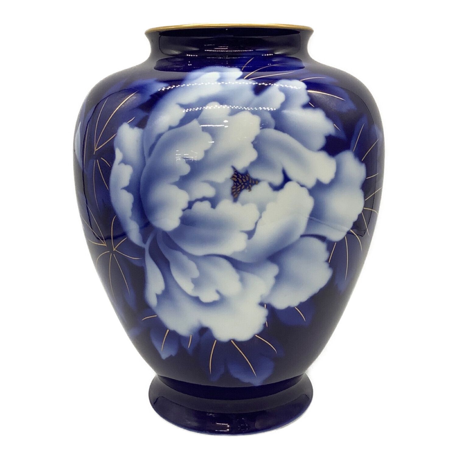 深川製磁 金彩瑠璃 ルブラン花瓶 - 花瓶