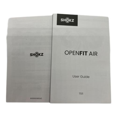 SHOKZ (ショックス) Bluetoothイヤホン SKZ-EP-000025 ショックス(アフターショックス)) OPENFIT AIR(ブラック) オープンイヤー完全ワイヤレスイヤホン