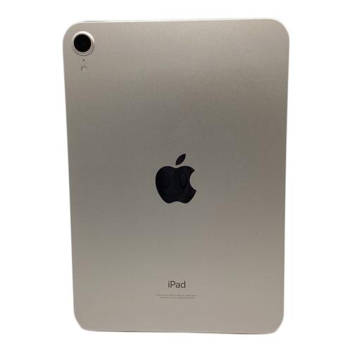 Apple (アップル) iPad mini(第6世代) スターライト 電源スイッチ割れあり MK7V3J/A Wi-Fiモデル 256GB iOS17.6.1 ー サインアウト確認済 QG1XLMX591