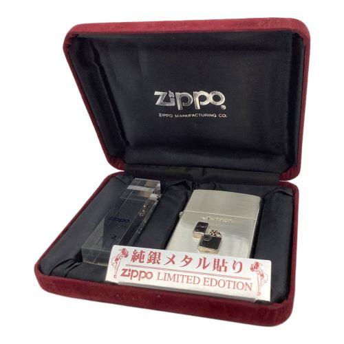 ZIPPO 純銀メタル ケース付