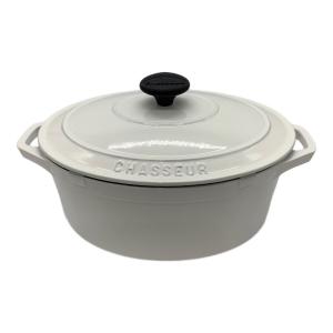 CHASSEUR (シャスール) オーバルキャセロール ホワイト CH37325WH 25cm