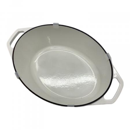 CHASSEUR (シャスール) オーバルキャセロール ホワイト CH37325WH 25cm