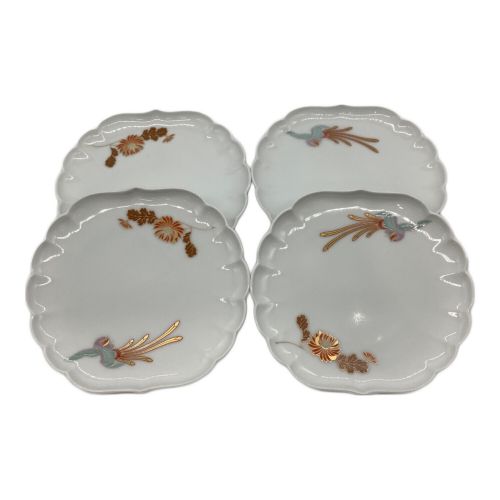 深川製磁 (フカガワセイジ) 菊割和皿 菊鳳鳳 4Pセット