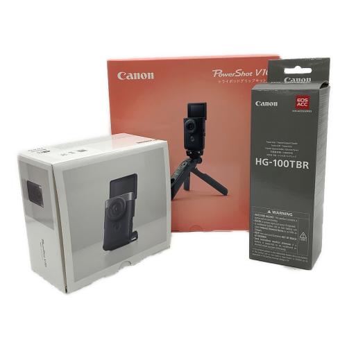CANON VLOGカメラ PowerShot V10 トライポッドグリップキット 約1310万画素 1.0型高感度裏面照射CMOSセンサー フルHD 125～6400、4K 125～3200 121022002227 未使用品