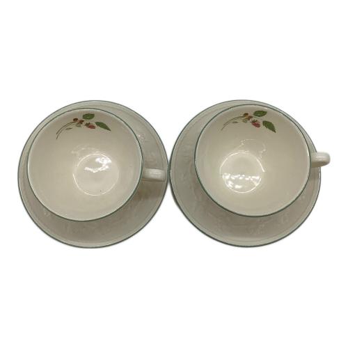 Wedgwood (ウェッジウッド) カップ&ソーサー フェスティビティー ラズベリー 2Pセット
