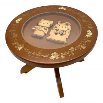 HELLO KITTY (ハローキティ) ウェディング ミニテーブル ブラウン Kitty&Daniel 木製 マロニエウェディングシリーズ