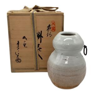 萩焼 (ハギヤキ) 桝花入れ 金子信彦