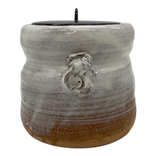 萩焼 (ハギヤキ) 白萩耳付き水指 金子信彦