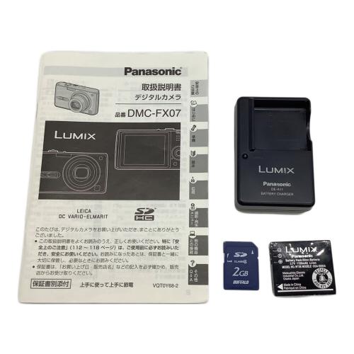 Panasonic (パナソニック) コンパクトデジタルカメラ LUMIX DMC-FX07 738万画素(総画素) 1/2.5型CCD 専用電池 FC6HA02515