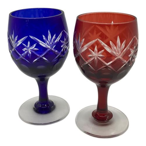 江戸切子 (エドキリコ) ミニワイングラス 清水硝子 ミニワイングラスペア ※記名有