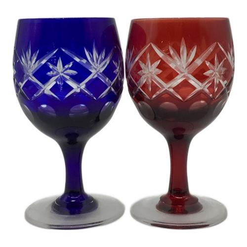 江戸切子 (エドキリコ) ミニワイングラス 清水硝子 ミニワイングラスペア ※記名有