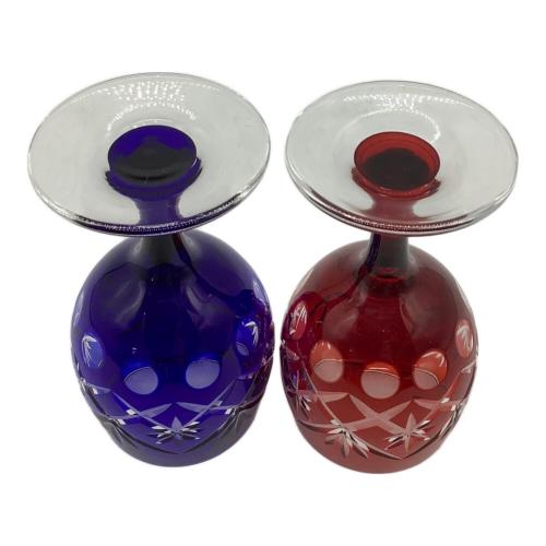 江戸切子 (エドキリコ) ミニワイングラス 清水硝子 ミニワイングラスペア ※記名有