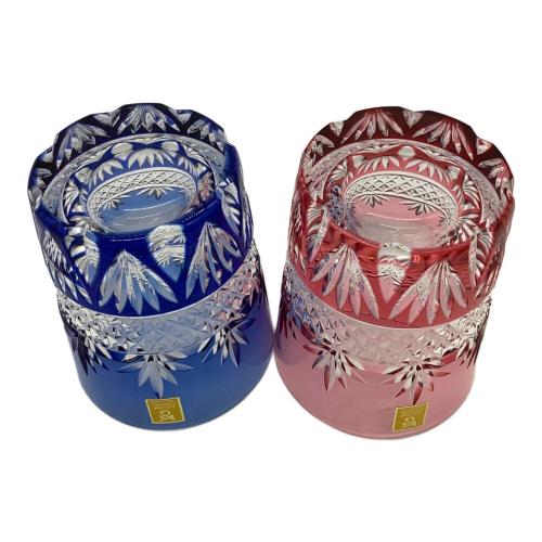 KAGAMI CRYSTAL (カガミクリスタル) ロックグラス 江戸切子 ペアマイグラス 2651 ※記念品