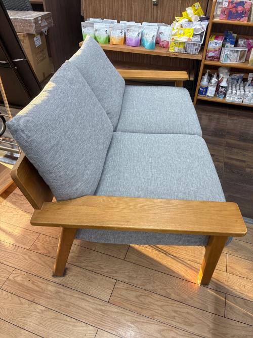 UNICO (ウニコ) 2人掛けソファー ナチュラル×グレー KIRP covering sofa 2S