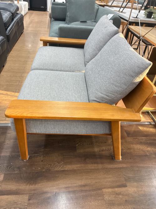 UNICO (ウニコ) 2人掛けソファー ナチュラル×グレー KIRP covering sofa 2S