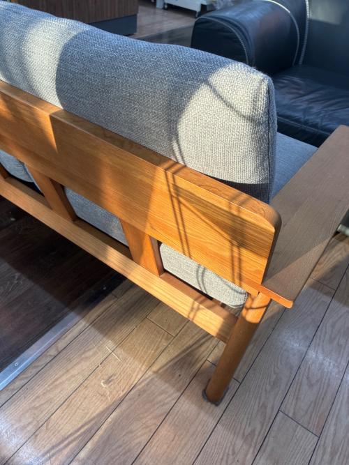 UNICO (ウニコ) 2人掛けソファー ナチュラル×グレー KIRP covering sofa 2S