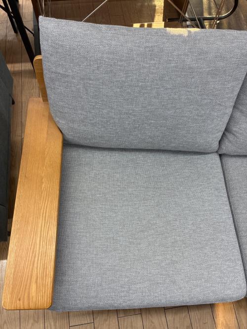 UNICO (ウニコ) 2人掛けソファー ナチュラル×グレー KIRP covering sofa 2S