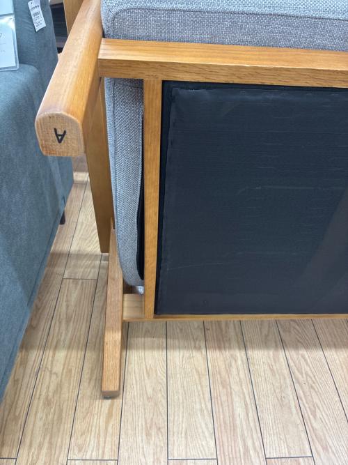 UNICO (ウニコ) 2人掛けソファー ナチュラル×グレー KIRP covering sofa 2S