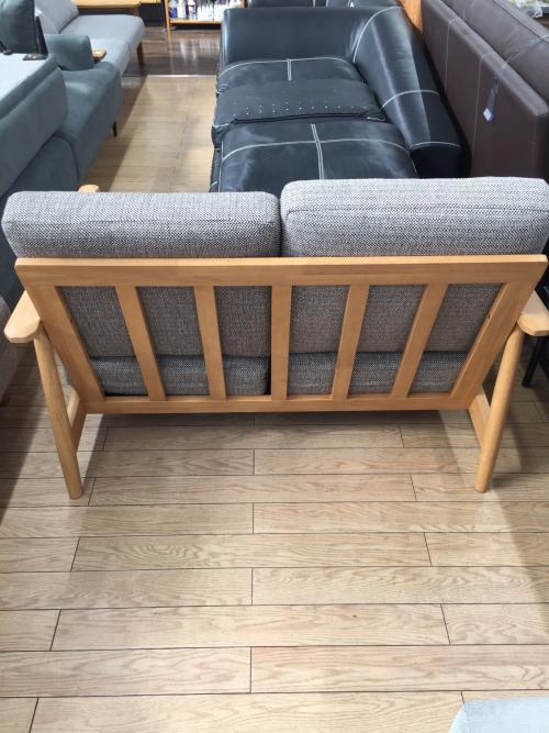 ニトリ 2人掛けソファー ナチュラル×グレー マイス