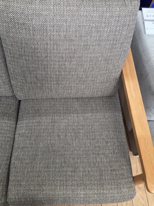 ニトリ 2人掛けソファー ナチュラル×グレー マイス