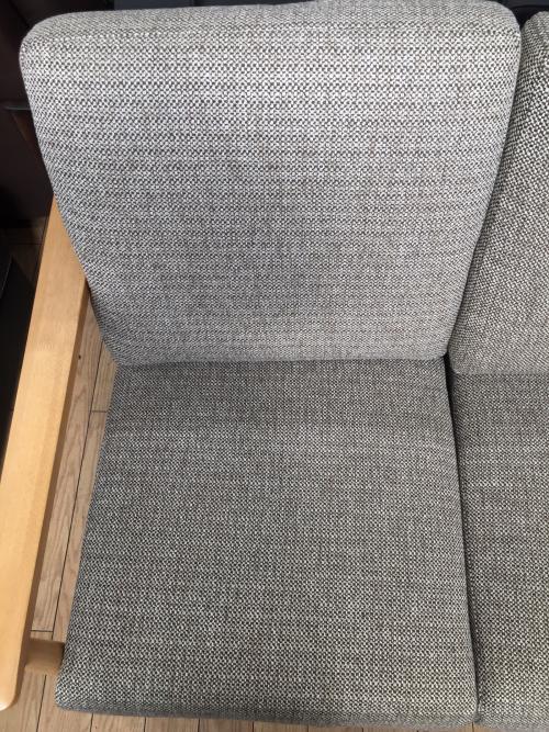 ニトリ 2人掛けソファー ナチュラル×グレー マイス