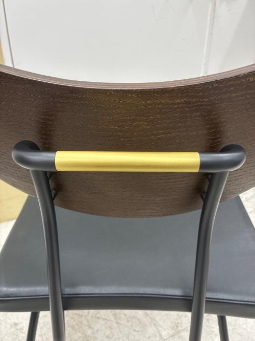 SQUARE ROOTS (スクエアルーツ) イス ブラック×ダークブラウン SOLI CHAIR SEARED OAK / BK LEATHER