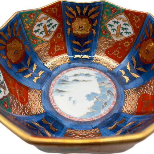 青藍窯 十角鉢 元禄古伊万里