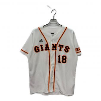 adidas (アディダス) 読売ジャイアンツ ユニフォーム #18 ゲームシャツ 杉内俊哉 メンズ SIZE XL ホワイト×オレンジ