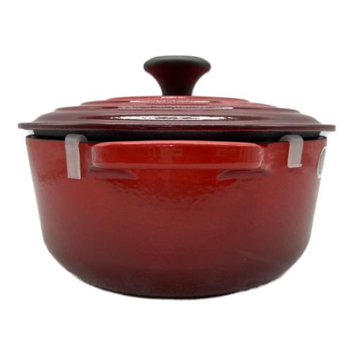 LE CREUSET (ルクルーゼ) ホーロー両手鍋 20cm ココット・ロンド レッド ココット・ロンド