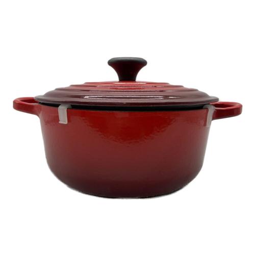 LE CREUSET (ルクルーゼ) ホーロー両手鍋 20cm ココット・ロンド レッド ココット・ロンド