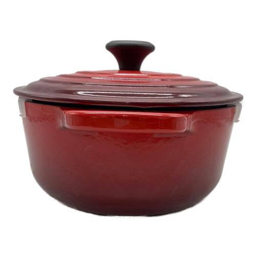 LE CREUSET (ルクルーゼ) ホーロー両手鍋 20cm ココット・ロンド レッド ココット・ロンド