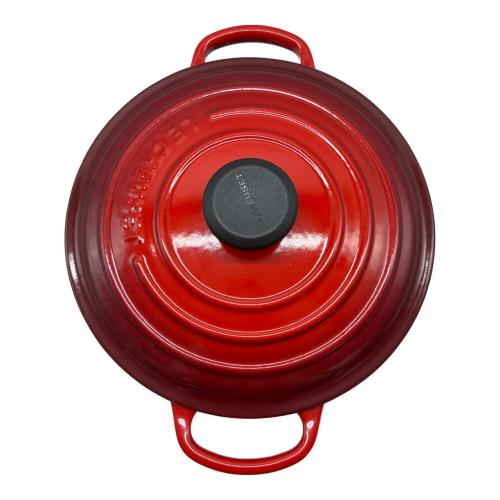 LE CREUSET (ルクルーゼ) ホーロー両手鍋 20cm ココット・ロンド レッド ココット・ロンド