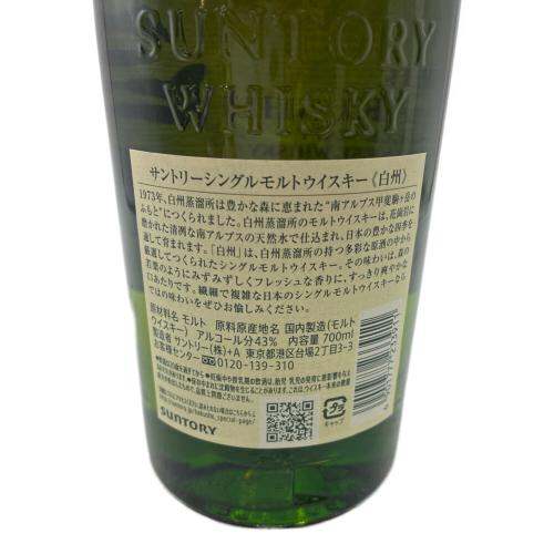サントリー 白州 ジャパニーズウィスキー シングルモルト 700ml
