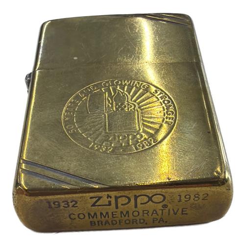 ZIPPO (ジッポ) オイルライター 1982年 石欠品/ 50周年記念ライター