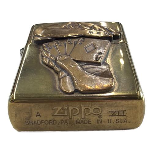 ZIPPO (ジッポ) オイルライター 1997年 トリックトランプ ※ホイール回らない