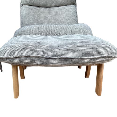 無印良品 (ムジルシリョウヒン) 【オットマン付き】ハイバックリクライニングソファ グレーバツナチュラル