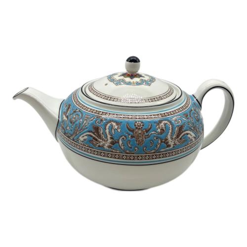 Wedgwood (ウェッジウッド) ティーポット L 1200ml フロレンティーン・ターコイズ