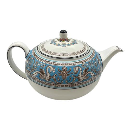 Wedgwood (ウェッジウッド) ティーポット L 1200ml フロレンティーン・ターコイズ