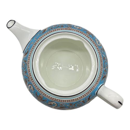 Wedgwood (ウェッジウッド) ティーポット L 1200ml フロレンティーン・ターコイズ