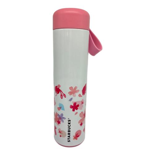STARBUCKS COFFEE (スターバックス コーヒー) ステンレスボトル SAKURA 2018 ステンレススクリューシリコンストラップボトルホワイト470ml