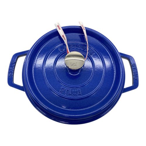 Staub (ストウブ) 鍋 22cm ブルー 40508-228 ピコ・ココット ラウンドブルーベリー