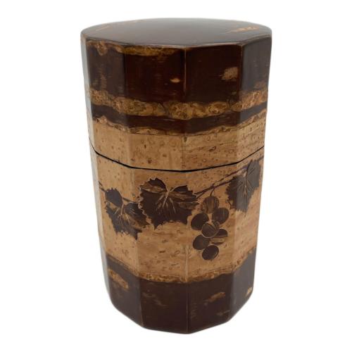 桜皮細工 (オウヒザイク) 茶入 樺細工