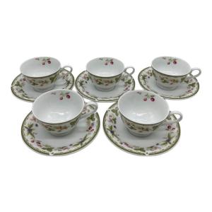 NARUMI (ナルミ) カップ&ソーサー ベリー柄 5Pセット