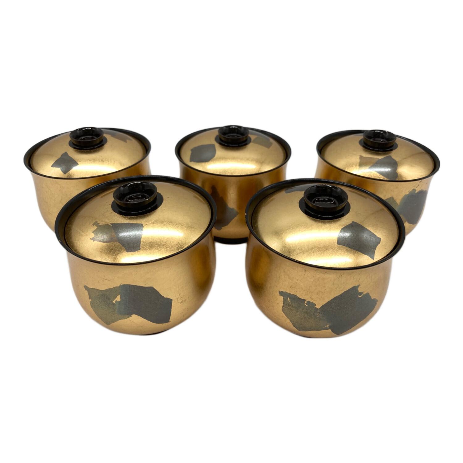 加賀金箔 汁椀セット 芳斉 5Pセット 金箔｜トレファクONLINE