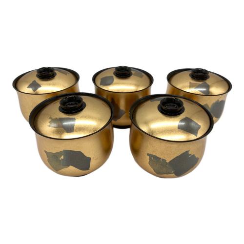 加賀金箔 汁椀セット 芳斉 5Pセット 金箔